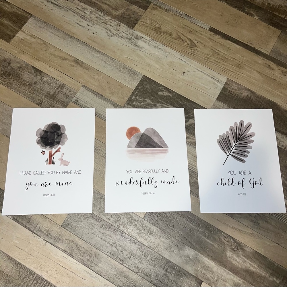 Christian Baby Nursery Bible Verses Prints 🤍